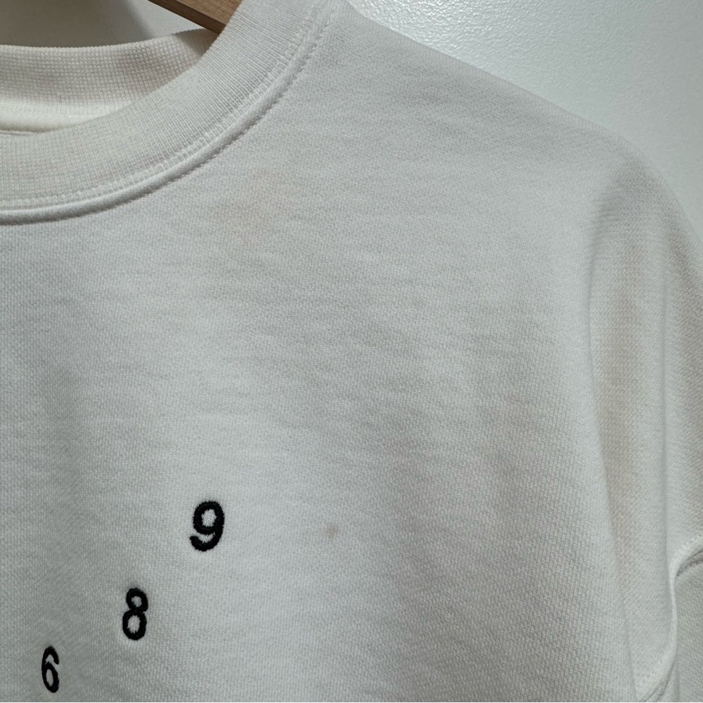 Maison Margiela Paris Numbers Logo Crew Neck Sweatshirt Women XS Embroidered - Picture 5 of 16